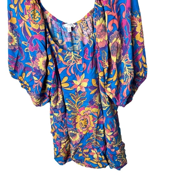 Terra & Sky Women's Plus Size Puff Sleeve Square Neck Babydoll Top 3x - Picture 6 of 7